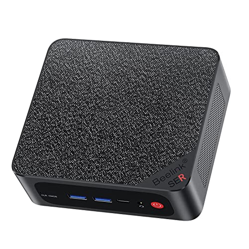 Beelink SER5 MAX Mini PC, AMD Ryzen 7 5800H(7nm, 8C/16T) up to 4.4GHz, Mini Computer 32GB DDR4 RAM 500GB NVME SSD, Micro PC 4K@60Hz Triple Display, Mini Gaming Computer WiFi6 BT5.2 54W HTPC