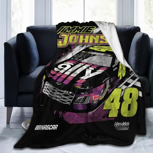 IngKe Jimmie Johnson 48 Blanket Tapestry Sofa Bed Fuzzy Plush Luxury Flannel Super Cozy All Seasons Microfiber Warm Decorative Lightweight Bedroom