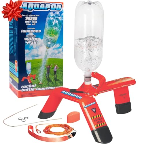 The Original AquaPod Rocket Bottle Launcher Kit - Launches Soda Bottles 100 Ft Up in The Air - Fun Educational STEM Holiday Idea for Kids & Teens - Great Science Toy & Outdoor Activity