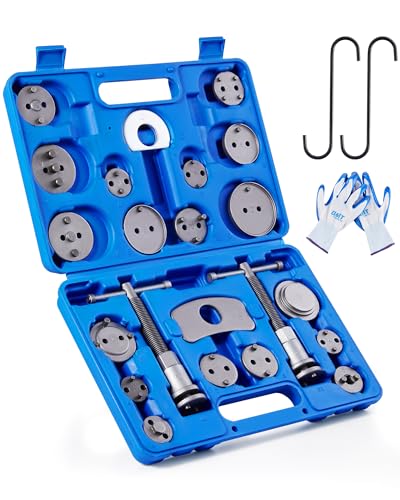 Orion Motor Tech 24pcs Heavy Duty Disc Brake Piston Caliper Compressor Rewind Tool Set and Wind Back Tool Kit for Brake Pad Replacement Reset, Fits Most American, European, Japanese Autos