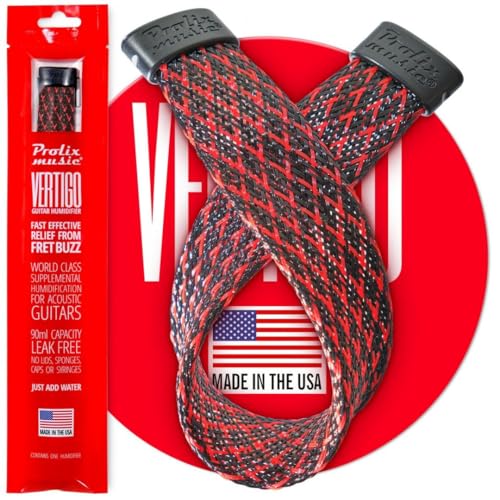 Revolutionary Guitar Humidifier - Vertigo Single. No lids or sponges. Easy, fast & efficient humidification. Leak Free. Lasts longer. 90ml capacity. Made in the USA by Prolix Music