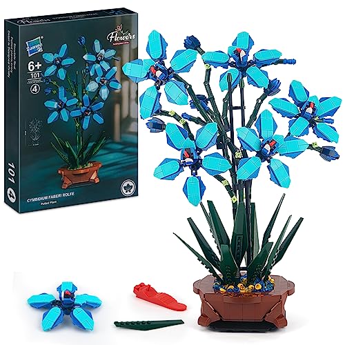 HIGH GODO Orchid Flower Building Set, Creative Botanical Collection Décor Toys, Home Décor Gift for Adults, Compatible with Lego-1097pcs
