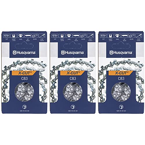 Husqvarna 585550084 24' C83 X-Cut 24' Chain 3/8' .050' 84 DL 3 Pack