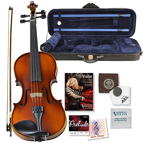 Bunnel G1 Violin Clearance Outfit - Carrying Case and Accessories Included - Solid Maple Wood and Ebony Fittings By Kennedy Violins (4/4)