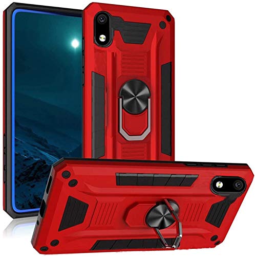 DAMONDY for ZTE Avid 579 Case,ZTE Blade A3 2020 Case,Military Grade Shock Protective Kickstand 360 Ring Holder Defender Hybrid Hard Back Phone Cover Case for ZTE Blade A3 2020 -Red