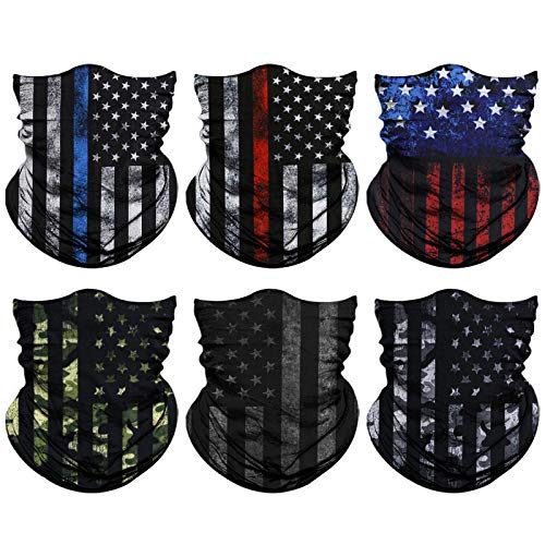 Venswell Neck Gaiter Mask, Sun Mask, Rave Bandana Face Mask, Seamless Face Scarf, Headband for Men Women (A-Flag 3)