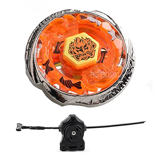 Metal Fusion Spinning Top Battling Toy BB59 Burn Fireblaze 135MS with Launcher Ripper Right Spin Black LL2 Light Ripcord Toy Set (BB-59)