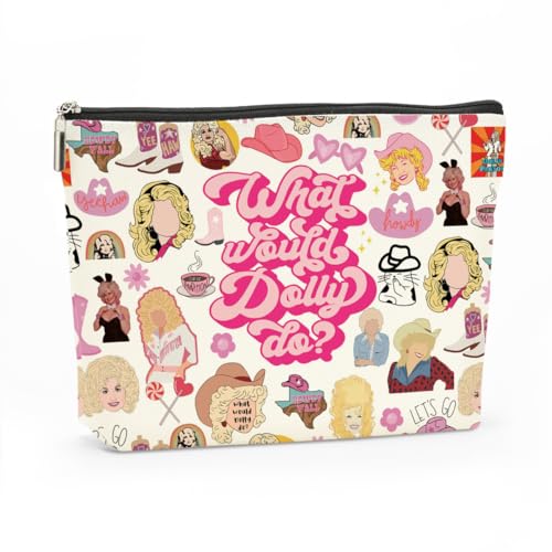 Inspired Make Up Bag Music Lover Gift Funny Singer Fans Country Musician Merchandise Cosmetic Travel Bag Friendship Gifts for Women Friends Teacher Girls Daughter Birthday Christmas Graduation Anniversary