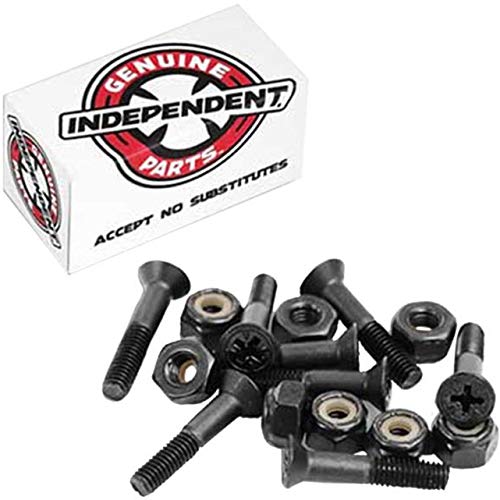 Independent Genuine Parts Cross Bolts Standard Phillips Skateboard Hardware (Black/Red, 1')