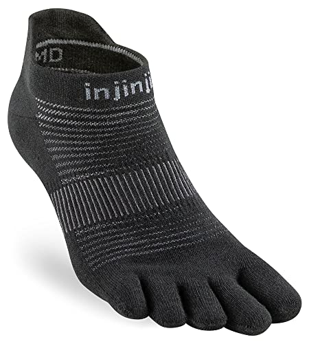 Injinji Run Lightweight No-Show (Medium, Black)