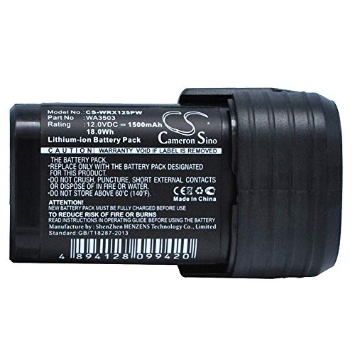 Replacement Battery for Rockwell RK2515K2, RK2516, RK2516K, RK2522K2, RS2111, RS2112, RS2113, RS2114, RS2115, SS2504 12V/1500mA