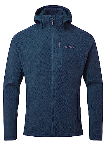 RAB Men's Capacitor Hoody Midweight Jacket for Hiking & Climbing - Deep Ink - Large