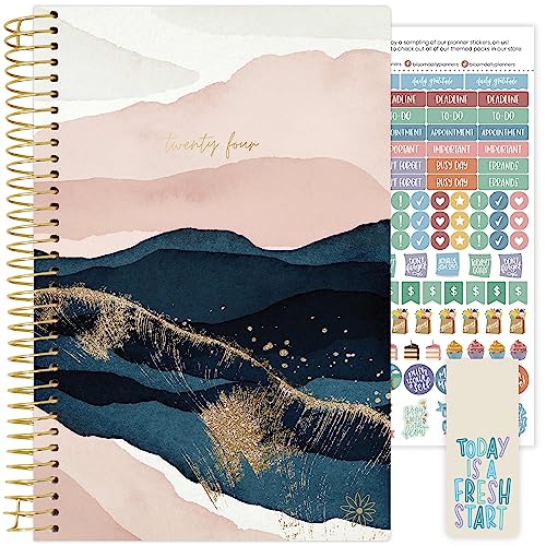 bloom daily planners 2024 Calendar Year Day Planner (January 2024 - December 2024) - 5.5” x 8.25” - Weekly/Monthly Agenda Organizer Book with Stickers & Bookmark - Golden Hour