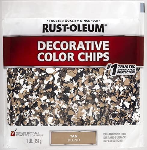 Rust-Oleum 312447 Decorative Color Chips, 1 Pound (Pack of 1), Tan Blend