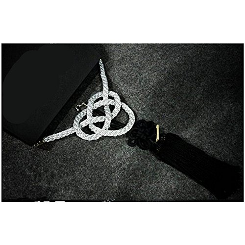 New Car Rearview Mirror Charms Vip Gift Sliver Kin Rope Black Chinese Knot