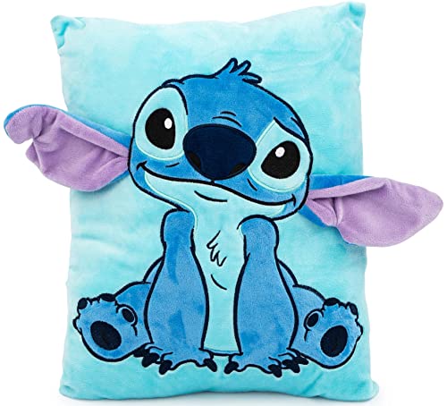 Jay Franco Disney Lilo & Stitch 3D Snuggle Pillow - Super Soft – Measures 15 Inches (Official Disney Product)