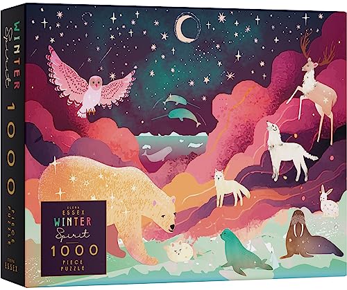 Elena Essex Christmas Puzzle - Winter Spirit | Puzzles for Adults 1000 Pieces | Jigsaw Puzzles | Cool Animal 1000 Piece Puzzle | jigsaws Size 20x28 inches
