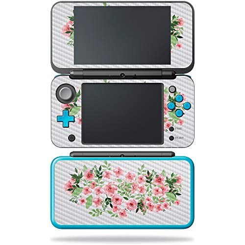 MightySkins Carbon Fiber Skin for Nintendo New 2DS XL - Sour Candy | Protective, Durable Textured Carbon Fiber Finish | Easy to Apply, Remove, and Change Styles | Made in The USA, Bouquet
