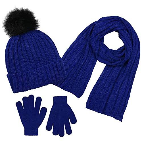 Polarwear Boys Hat,scarf & Glove Set-Kids Cold Weather Winter Accessories-Childrens 3 Pc Beanie Set-Big Boys Hat Scarves sets