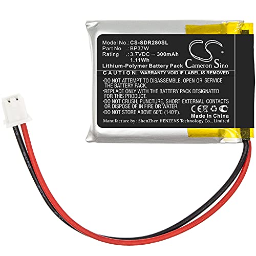 Cameron Sino Battery for Dogtra 280C Receiver, 282C Receiver, Trainers ARC P/N: BP37W 300mAh / 1.11Wh Li-Polymer