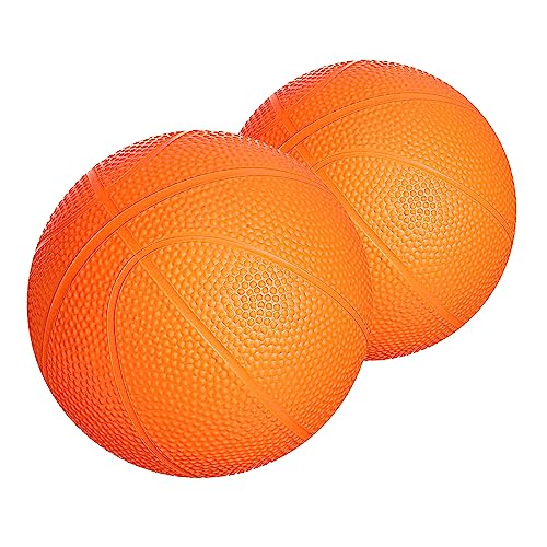 Botabee | Set of 2 Kids Basketball - 6 Inch Mini Rubber Ball for Little Tikes - Toddler Balls for Indoor/Outdoor Play - Ideal Gift Toy for Boys - Lightweight and Soft Replacement Toys (Orange)