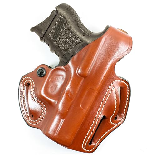 DeSantis Thumb Break Scabbard Gun Holster, Fits GLOCK 26, 26 GEN 5, 27, 27 GEN 5, and 33, Wear with a Belt, Unisex Holster, Right-Hand Draw, Tan