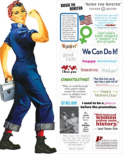 Rosie the Riveter Quotable Notable - Greeting Card and Sticker Sheet - Envelope Included