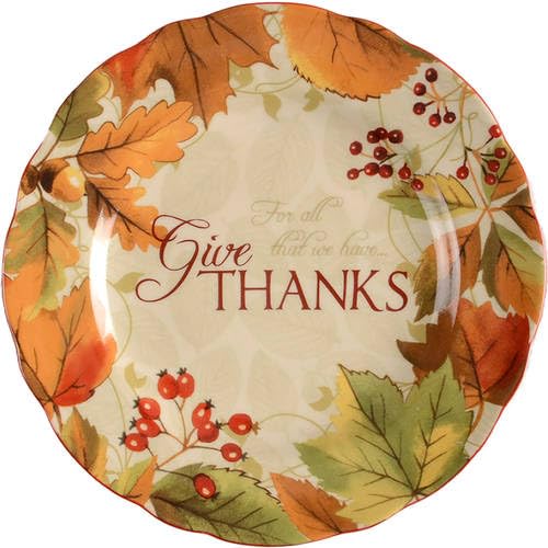 222 Fifth Harvest Festival Cream Salad Plate