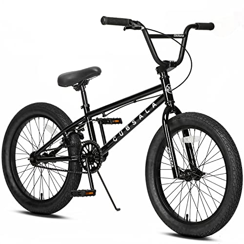 cubsala 18 Inch Big Kids BMX Bicycle Freestyle Bike for Age 5 6 7 8 9 Years Old Boys Girls and Youth Beginners, Black