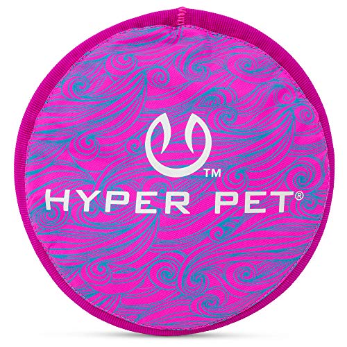 Hyper Pet Flippy Flopper 9' Flying Disc Soft Dog Toy, Floats in Water & Safe on Teeth, Pack of 1, Purple Swirl Design
