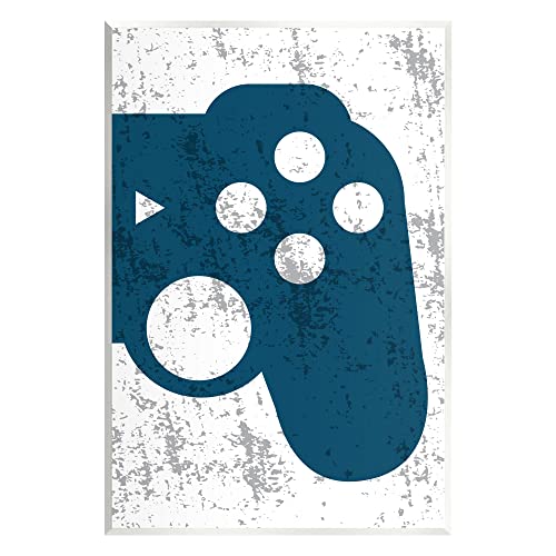 Stupell Industries Blue Gaming Controller Shape Wood Wall Art, Design by Kim Allen