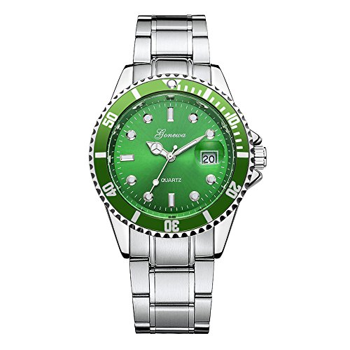 Bokeley Luxury Men's Wrist Watch - Stainless Steel Band - Chronograph Watch - Japanese Quartz Movement (Green)
