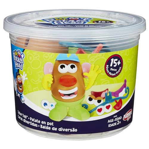 Mr. Potato Head Tater Tub Toy, Potato Head Set for Kids 2 Years and Up, Includes 17 Parts and Pieces, Toddler Toys