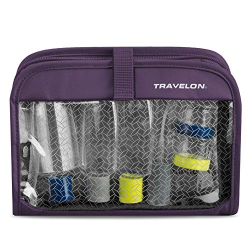 Travelon Wet/Dry 1 Quart Bag with Bottles, Purple, One Size