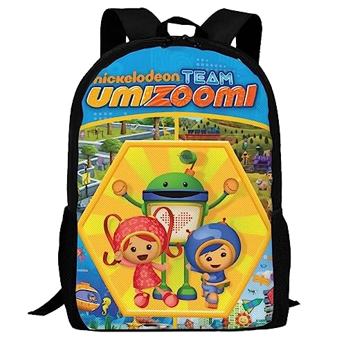 CONPELSON Backpacks Team Anime Umizoomi Adjustable Laptop Backpack Double Shoulder Bag for Women Men Climbing Shopping Work