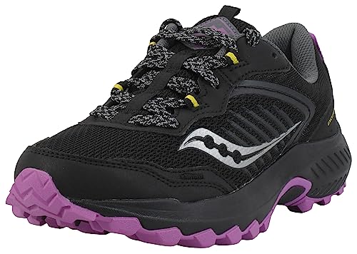 Saucony Women's Excursion Tr15, Black/Purple/Yellow, 8.5 M