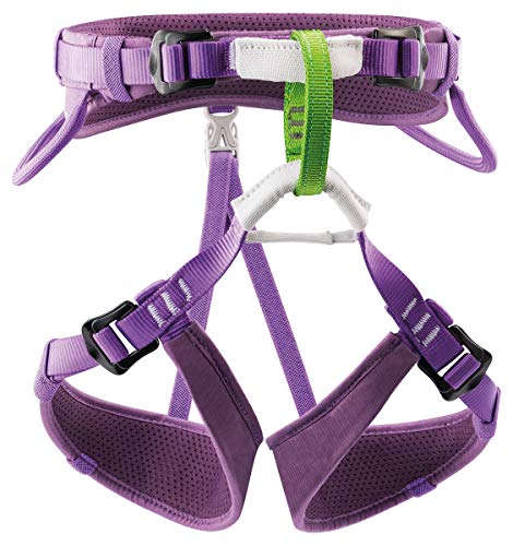 Petzl MACCHU Kids' Climbing Harness - Adjustable Seat Harness for Children Less Than 40kg / 88 lbs - Violet - One Size