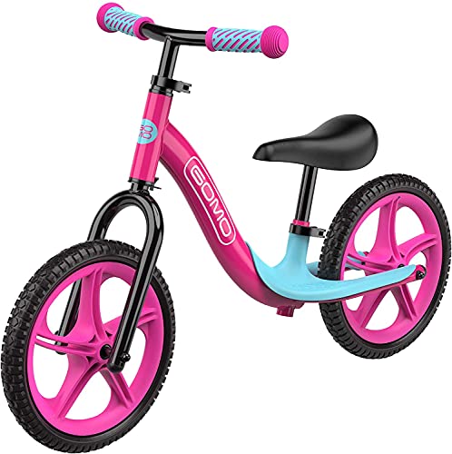 GOMO Balance Bike 2 Year Old, Toddler Bikes 18 Months to 5 Years Old - Balance Bike for 3 Year Old w/Footrest, Soft Grips,Flat Free Tires, Easy Assembly, Push Bike - Toddler Bikes 3-5