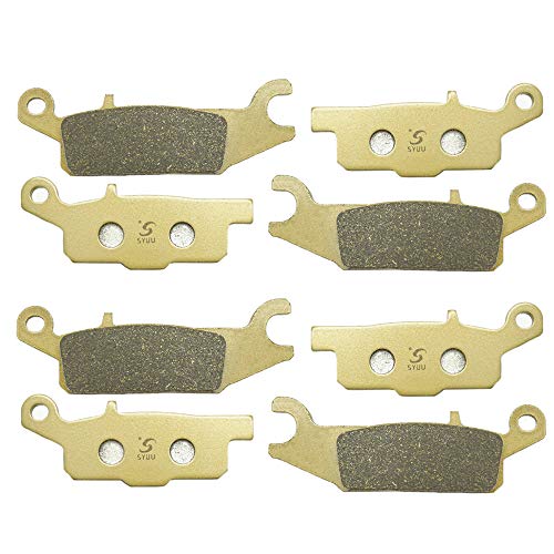 S SYUU Motorcycle Front Rear Brake Pads Compatible with ATV Yamaha YFM700 YFM 700 Grizzly 2007 2008 2009 2010 2011 2012 2013 2014 2015 2016 2017 2018 FA443F FA444F FA445R FA446R