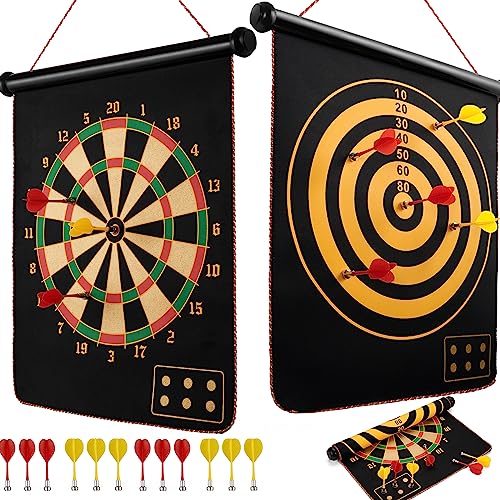 BATURU Dart Board Magnetic for Kids Adults with Magnetic Darts 12pcs, Boy Toys Age 8-10-12 13 14 15, Teenage Teen Boys Gifts for Boy Room Decor, Dartboard Games for Kids 8-12