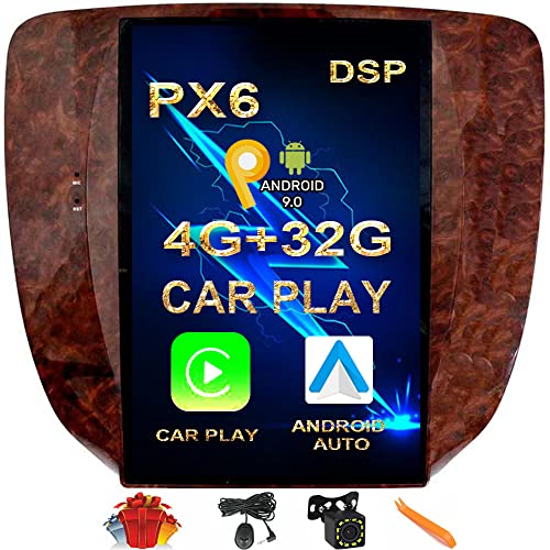 CUSP 12.1 Inch Android Car Stereo Radio GPS for Chevrolet Tahoe Silverado Suburban Avalanche GMC Yukon Sierra 2007-2016 Vertical Capacitive Touch IPS Screen PX6 in Dash Kit Head Unit Audio Video