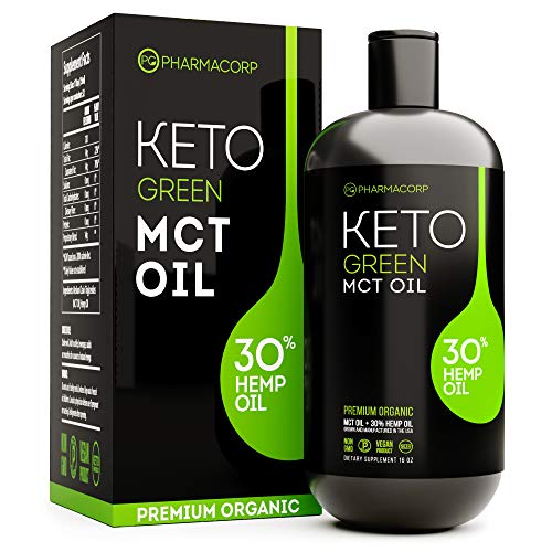 100% Organic MCT Oil for Vegan - Derived only from Non-GMO Hawaiian Coconuts - Includes Omega 3,6,9 and Vitamic C, E (3-in-1) - US Made - Great in Keto Salad Dressings