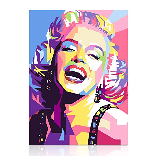 Modern Merch Marilyn Monroe Diamond Painting Kits for Adults, Large DIY Marilyn Monroe Diamond Art, Arts and Crafts for Adults, Full Round Drill 17x13 Paint by Numbers Marilyn Monroe Decor