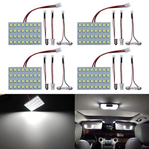 LivTee LED Interior Car Lights Accessories with 194 168 T10 / DE3175 / BA9S / 6418/211-2 578 Festoon Replacement Lighting for Cars Trucks Camper, Led Interior Lights Map Trunk Dome Lights, White