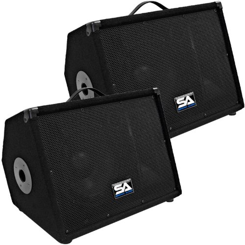 Pair of 10' Floor Monitors Studio, Stage, or Floor use - PA/DJ Speakers - Bar, Band, Karaoke, Church, Drummer use