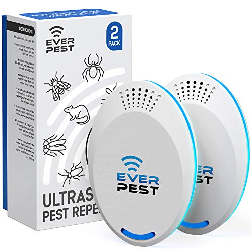 Ultrasonic Pest Repeller Control (2-Pack) Plug in Flea Rat Roach Mosquito Cockroaches Scorpion Spider Fruit Fly Rodent Insect Indoor Repellent Ultrasound Plug
