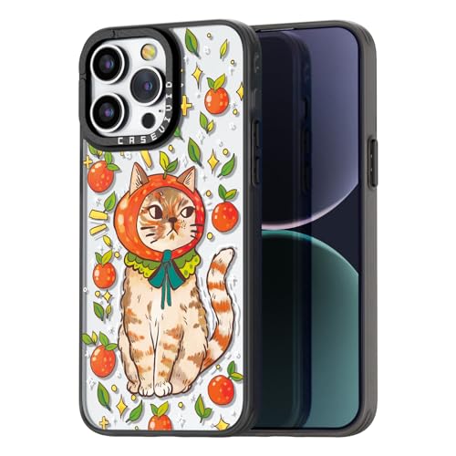 casevivid Compatible for iPhone 15 Pro Case Cute Aesthetic - Durable Fashion Funny Phone Case - Girly Kitty Cat Pattern Print Cover Design for Woman Girl 6.1 inches Black