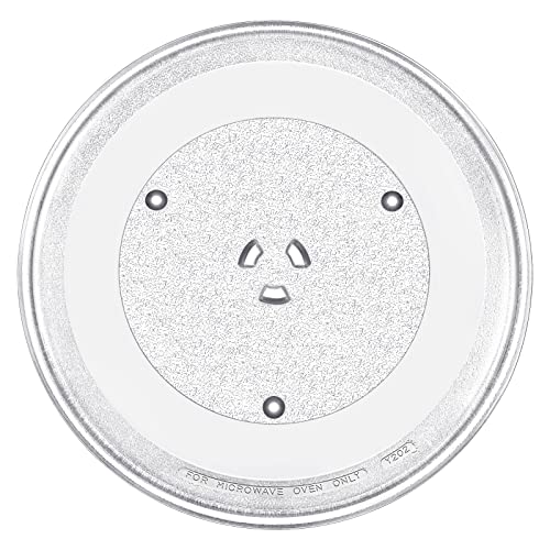 13.5' Microwave Glass Turntable Plate by Beaquicy - 13 1/2 Inches Glass Tray Replacement for GE Hotpoint Microwave - Replace Microwave Glass Tray # WB39X10032 JVM3160DF1BB JVM3160DF1CC JVM3160DF1WW