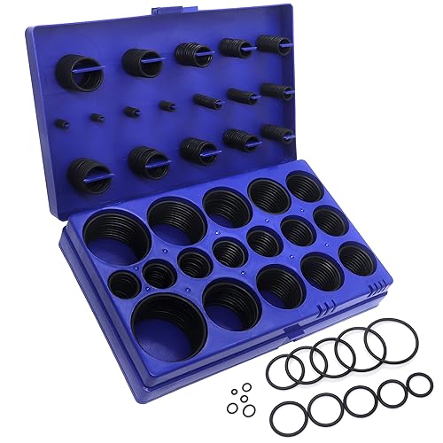 407 Pieces SAE Universal O-Ring Kit, Set of 32 USA Standard Sizes, Buna-N 70A, Rubber Seals O Rings, for Faucet, Professional Plumbing, Automotive | BUSY-CORNER