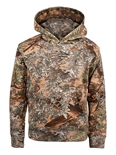 King's Camo KCK215 Kids Classic Hunting Cotton/Poly Blend Camo Pullover Hoodie, Desert Shadow, Large